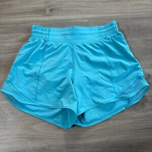 Lululemon Hotty Hot High-Rise Lined Short 4" Electric Turquoise Women Size 4